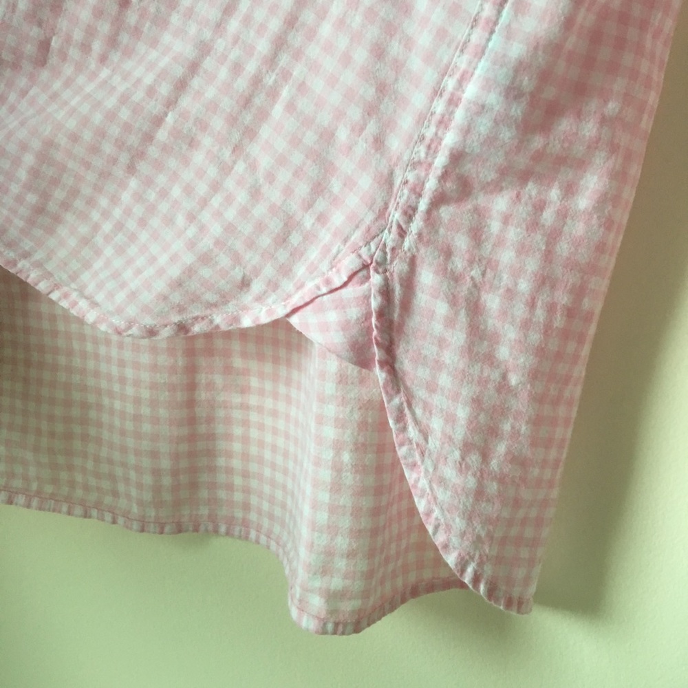 J. Crew Pink & White Microgingham Popover - Picture 5 of 7